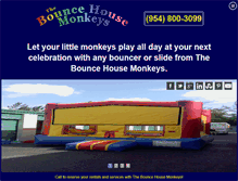 Tablet Screenshot of bouncehousemonkeys.com